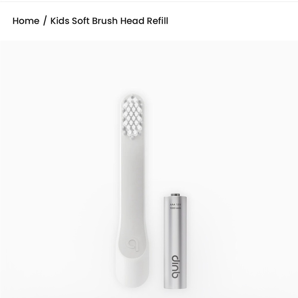 NIB quip Kids Soft Brush Head Refill with Battery